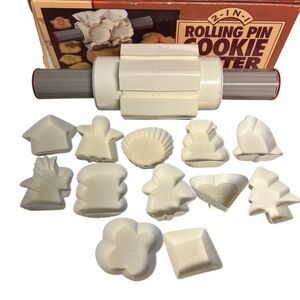 2-In-1 Rolling Pin Cookie Cutter
